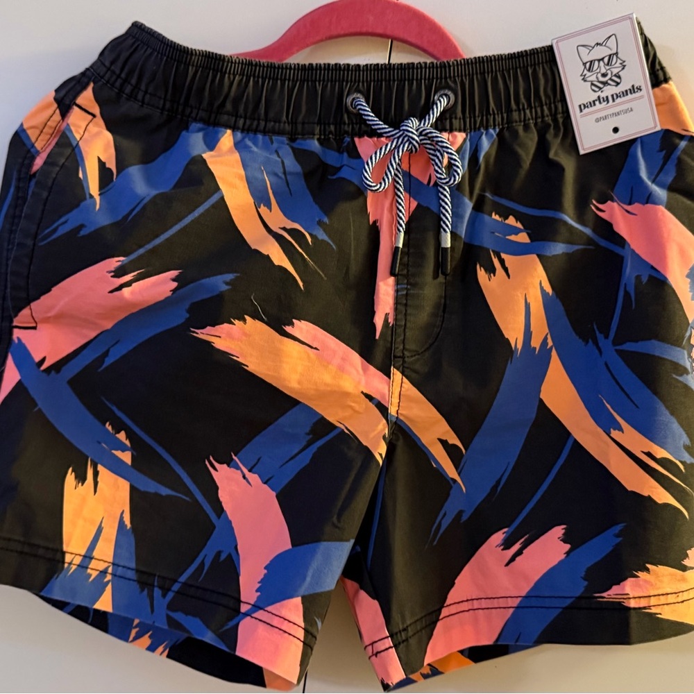 Nordstrom Black and Orange Swim Shorts